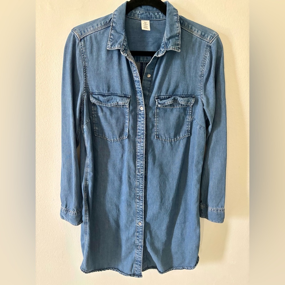 Denim Button-Up Shirt dress